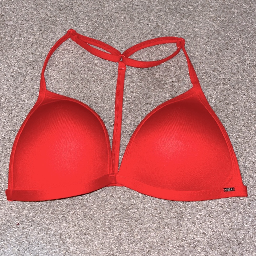 VICTORIA SECRET PINK BIKINI TOP RED